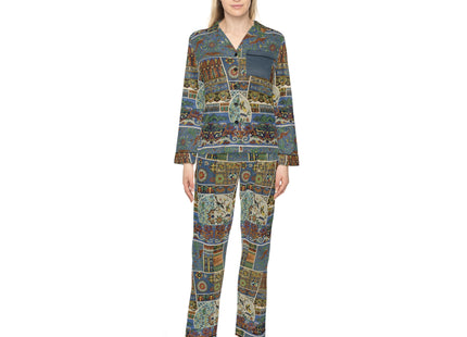 Chinois et Japonais by Auguste Racinet Women's Satin Pajamas (AOP)