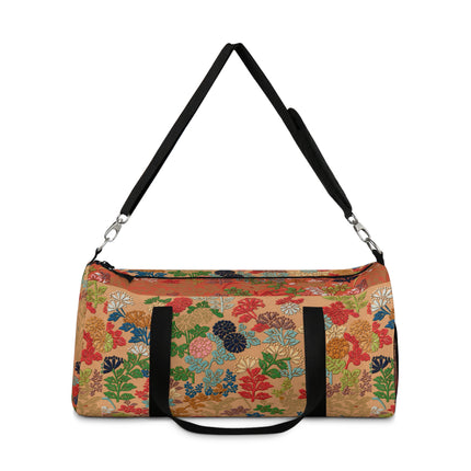 Japanese Fan Flower Pattern I by G.A. Audsley Duffle Bag
