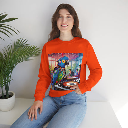 Parrot DJ Unisex Heavy Blend™ Crewneck Sweatshirt