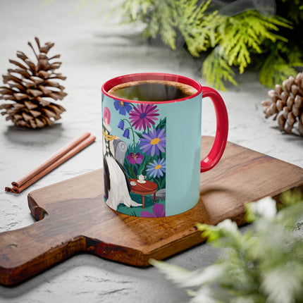 The Lady Of The Garden Tea Colorful Mugs – Art Deco Floral Elegance