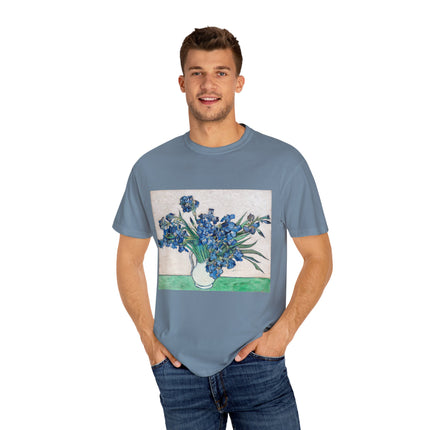 Irises by Vincent Van Gogh Unisex Garment-Dyed T-shirt