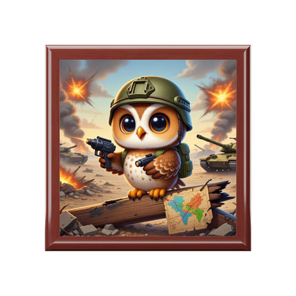 Owl on the Front Lines Treasure Chest
