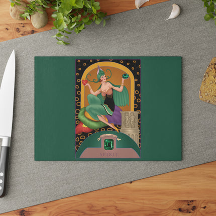 May & Emerald Zodiac Glass Cutting Board