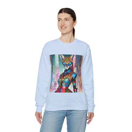 Cyber Cat Glamour Unisex Heavy Blend™ Crewneck Sweatshirt