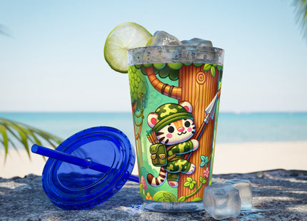 Stealthy Stripes Sunsplash Tumbler with Straw, 16oz