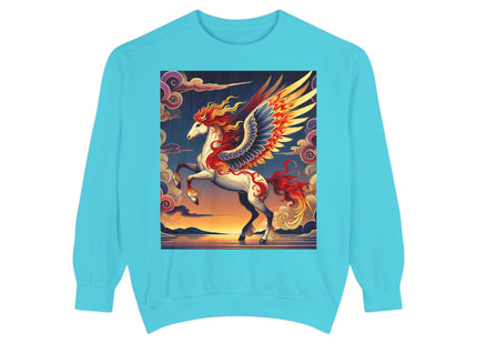 Flame-Winged Horse at Sunset Sweatshirt