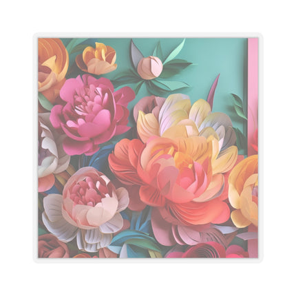 Peonies in Full Bloom Kiss-Cut Stickers (4 Sizes)
