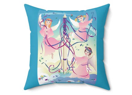 Angelic Revelry Spun Polyester Square Pillow
