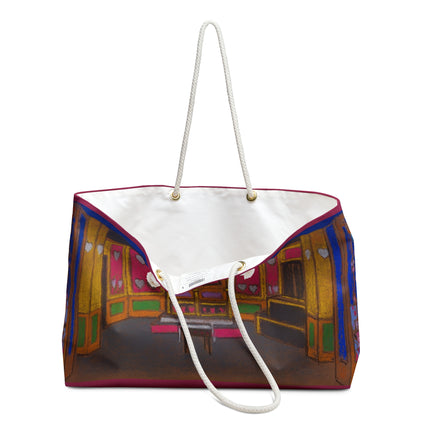 The Court of Hearts Scene Design for Alice in Wonderland by William Penhallow Henderson Weekender Bag