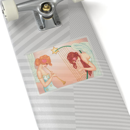 Heavenly Angel Duet Kiss-Cut Stickers (4 Sizes)