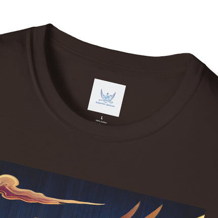 Flame-Winged Horse at Sunset Softstyle T-Shirt