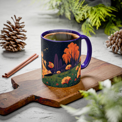 🌙🌼 The Moonlit Floral Dancer Colorful Mug – Art Deco Garden Fantasy