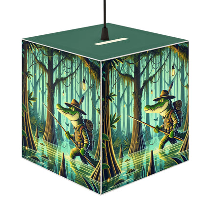 🌿🐊 The Swamp Stalker Light Cube Lamp – Stealthy Predator & Misty Mystery