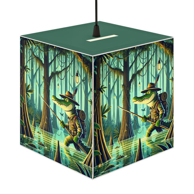 🌿🐊 The Swamp Stalker Light Cube Lamp – Stealthy Predator & Misty Mystery