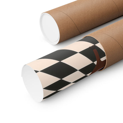 🎭🐈 The Masquerade Of The Black Cats Matte Vertical Poster – Art Deco Neoclassical Whimsy