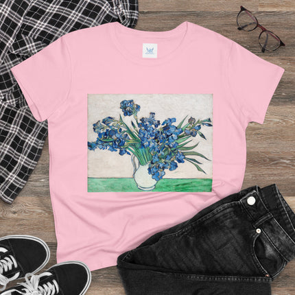 Irises by Van Gogh Women's Midweight Cotton Tee