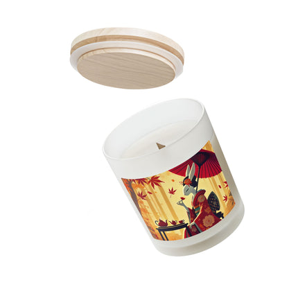 Theatrical Harvest Rabbit Frosted Candle