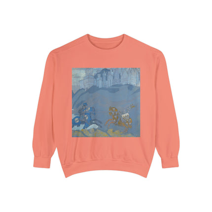 The Duel by Nicholas Roerich Unisex Garment-Dyed Sweatshirt