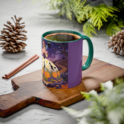 🎃🌙 The Pumpkin Moon Dress Colorful Mug – Whimsical Halloween Fashion