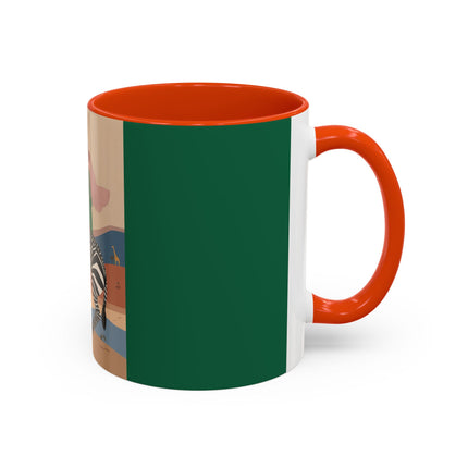 Zebra Rider Colorful Mugs – Safari Chic & Art Deco Adventure