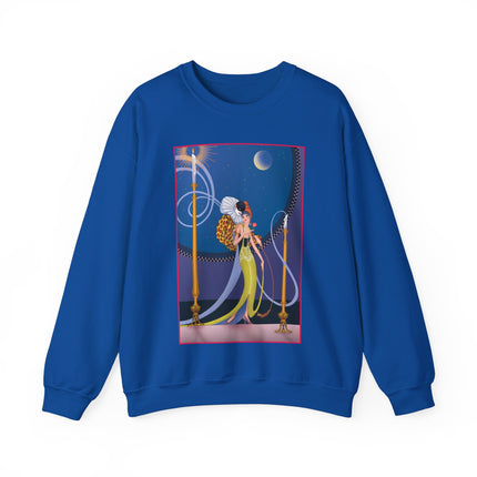 Smoke and Secrets: A Glamorous Encounter in Prohibition Era Heavy Blend™ Crewneck Sweatshirt