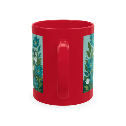 🐉🌿 The Lady & The Garden Dragon Ceramic Mug – Art Deco Botanical Whimsy