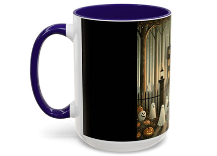 Ghostly Welcome – A Halloween Night Colorful Mugs (11oz, 15oz)