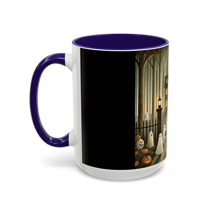 Ghostly Welcome – A Halloween Night Colorful Mugs (11oz, 15oz)