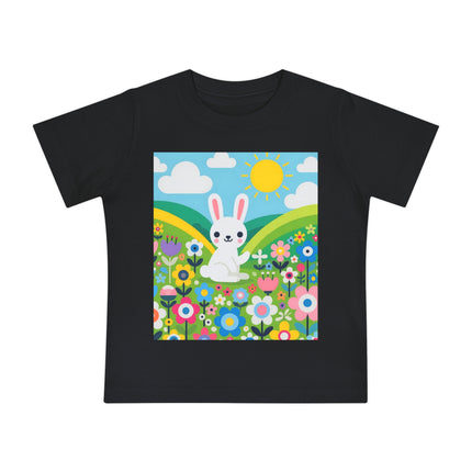 A Young Bunny’s Day Baby T-Shirt – Gentle Moments in Bloom