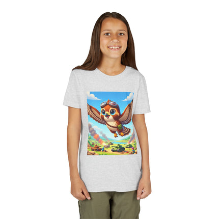 Red-Tailed Hawk in Battle Youth Short Sleeve Tee