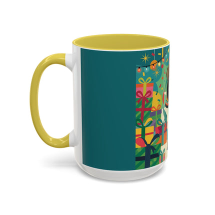 🎄✨ The Lady Of The Christmas Ornament Colorful Mug – Art Deco Holiday Fantasy
