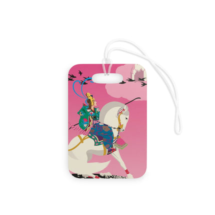 Samurai Princess on the White Steed Luggage Tag – Epic Fantasy & Mythic Beauty