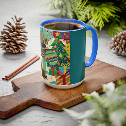 🎄✨ The Lady Of The Christmas Ornament Colorful Mug – Art Deco Holiday Fantasy