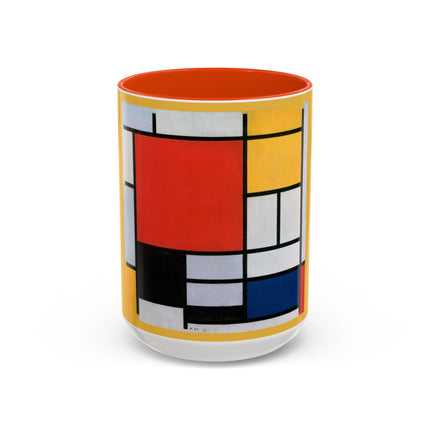 Composition with Red, Yellow, Blue, and Black by Piet Mondrian Colorful Mugs (11oz, 15oz)