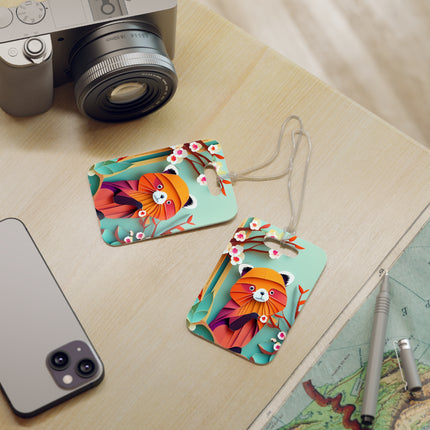 A Playful Red Panda Luggage Tags