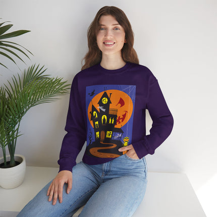 Halloween Night at the Haunted House Unisex Heavy Blend™ Crewneck Sweatshirt