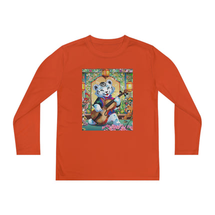 Melodies of the Snow Lion Cub Youth Long Sleeve Competitor Tee – Musical Magic & Enchanted Adventure
