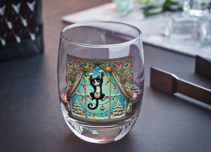 Mischief in Tinselland Whiskey Glass