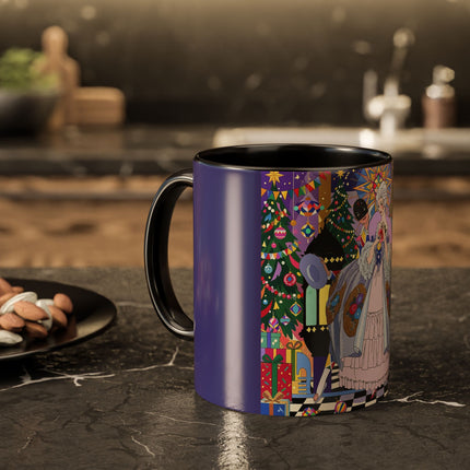 🎄✨ The Lady Of The Christmas Ornament Colorful Mug – Art Deco Holiday Fantasy