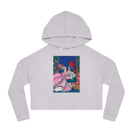 The Jealous Parrot by George Barbier Women’s Cropped Hooded Sweatshirt
