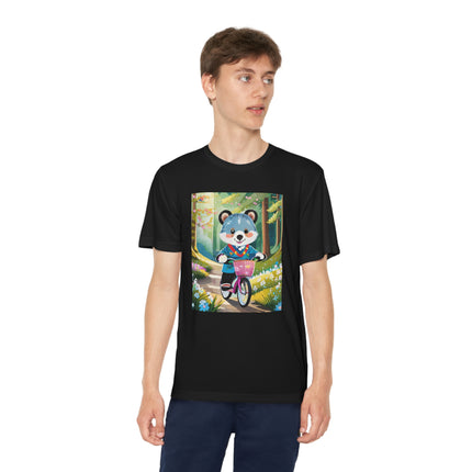 Furry Cyclist Youth Competitor Tee – Woodland Adventure & Playful Charm