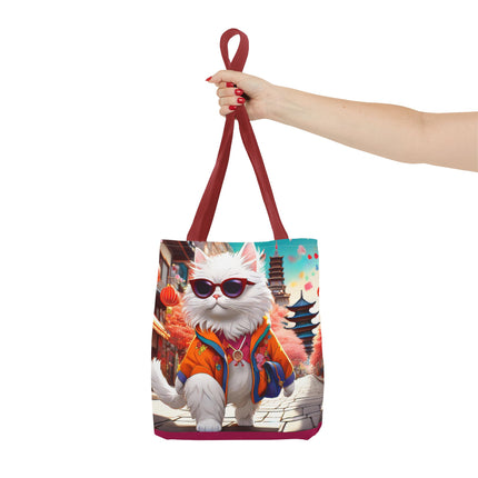 Fashionista Feline Puzzle Tote Bag (AOP)