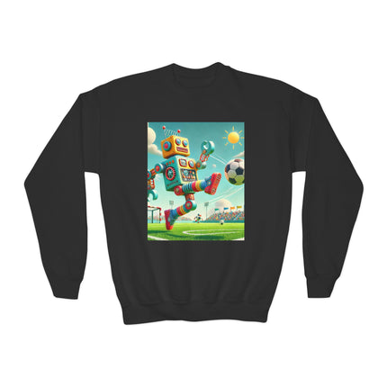 Kickoff Bot! Youth Crewneck Sweatshirt – Action, Energy & Game-Day Fun