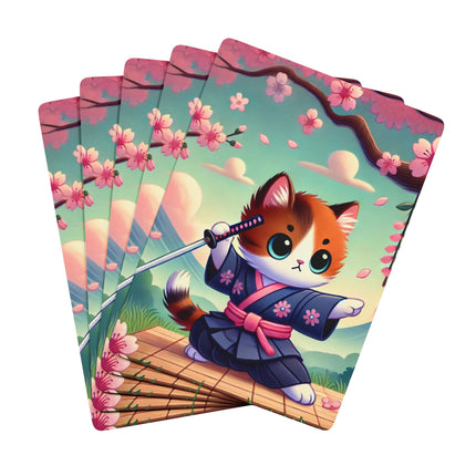 Samurai Kitten Playing Cards