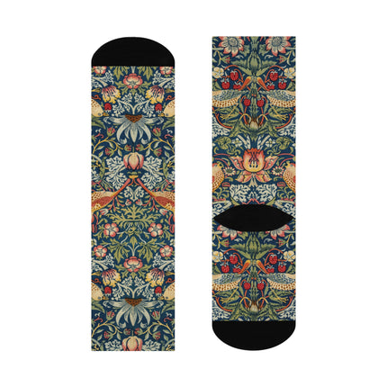 Strawberry Thief by William Morris Cushioned Crew Socks