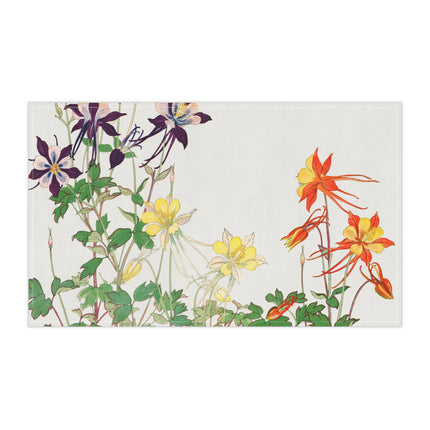 Aquilegia Flower by Tanigami Kônan Kitchen Towel
