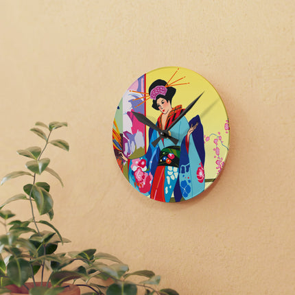 A Timeless Journey by Umberto Brunelleschi Acrylic Wall Clock, Round and Square