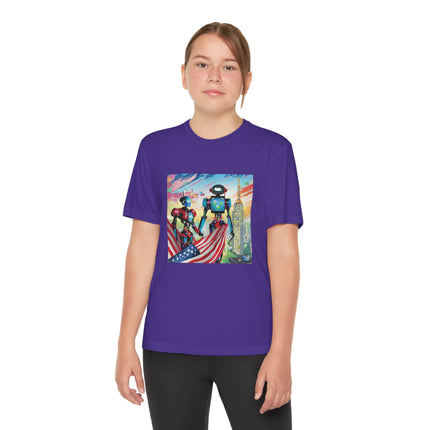 High Fashion Cyberpunk CIA Robots Youth Competitor Tee