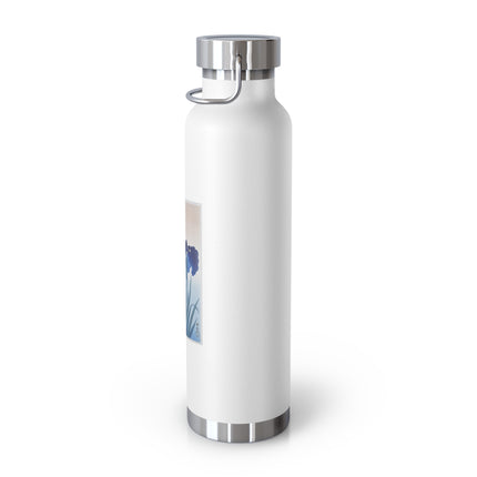 Irises by Ohara Koson Copper Vacuum Insulated Bottle, 22oz