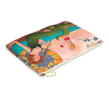 Mermaid with Parasol and Cupid by George Barbier Accessory Pouch